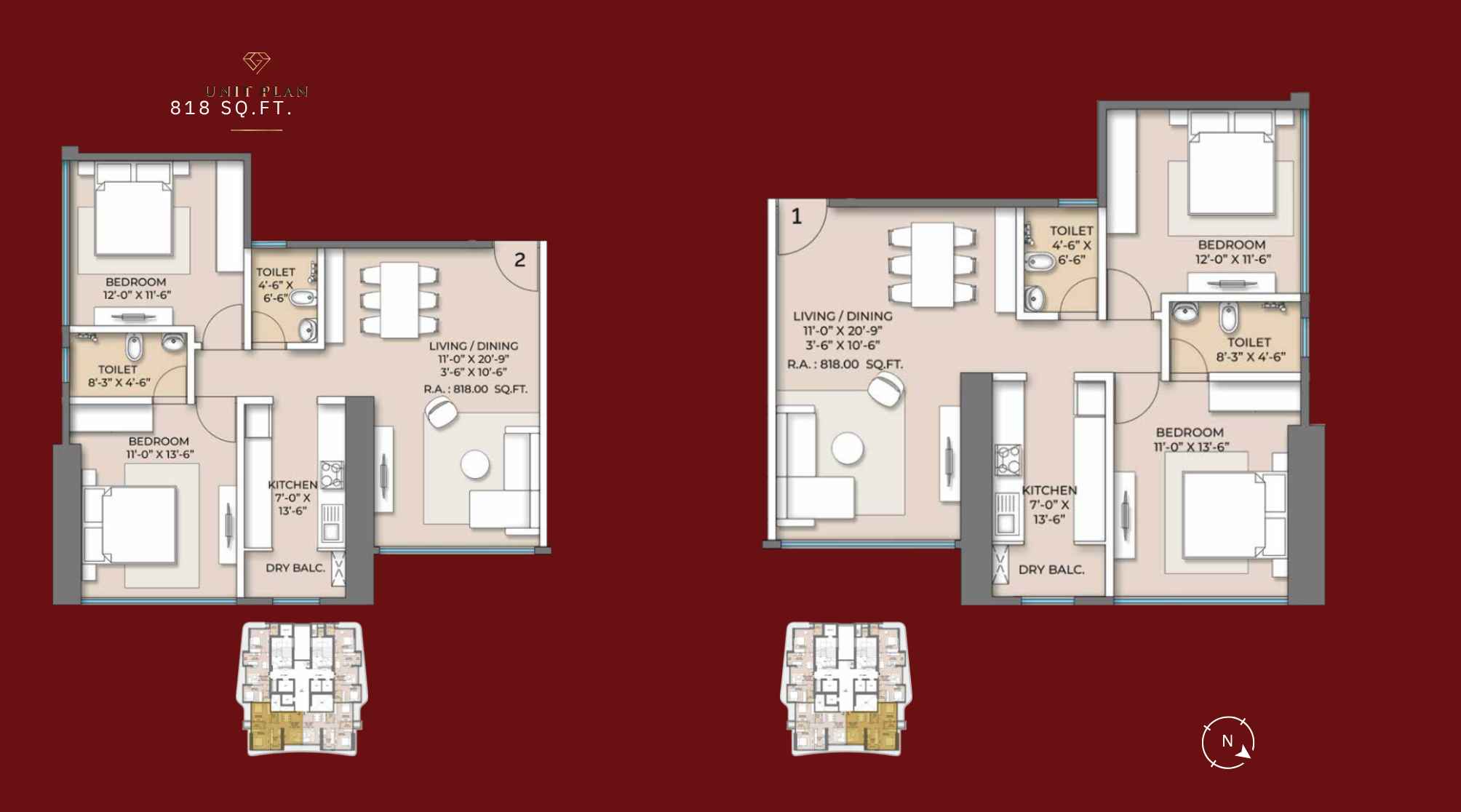 Sigma-Garnet-Floor-Plan-2-BHK-818-SQFT
